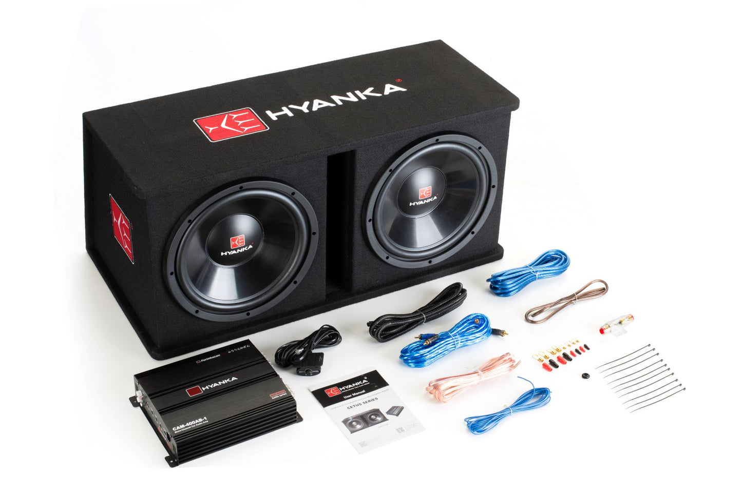 H YANKA SKP-D12M 1200W Dual 12" Car Subwoofer Enclosure Kit